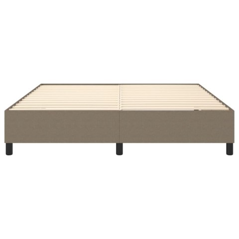 RAMA ŁÓŻKA BEZ MATERACA TAUPE 180X200CM OBITA TKANINĄ