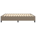 RAMA ŁÓŻKA BEZ MATERACA TAUPE 180X200CM OBITA TKANINĄ