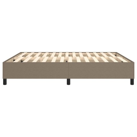 RAMA ŁÓŻKA BEZ MATERACA TAUPE 180X200CM OBITA TKANINĄ