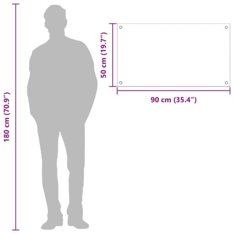 PANEL OCHRONNY DO KUCHNI CIEMNOSZARY 90X50X0,6CM SZKŁO HARTOWANE