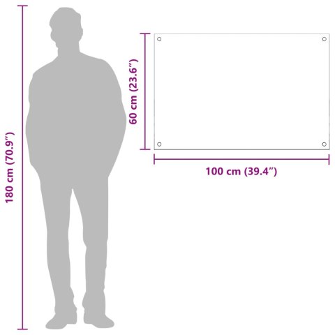 PANEL OCHRONNY DO KUCHNI CIEMNOSZARY 100X60X0,6CM SZKŁO HARTOWANE