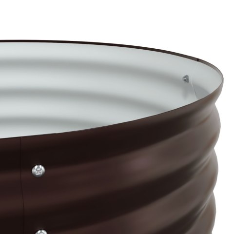 PODNIESIONY OGRÓD BRĄZOWY 160X80X81CM STAL GALWANIZOWANA