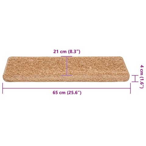 MATY NA SCHODY 30 SZT. 65X21X4CM BEŻOWE