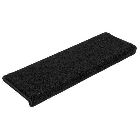 NAKŁADKI NA SCHODY 15 SZT. 65X21X4CM CZARNE