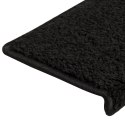 NAKŁADKI NA SCHODY 15 SZT. 65X21X4CM CZARNE