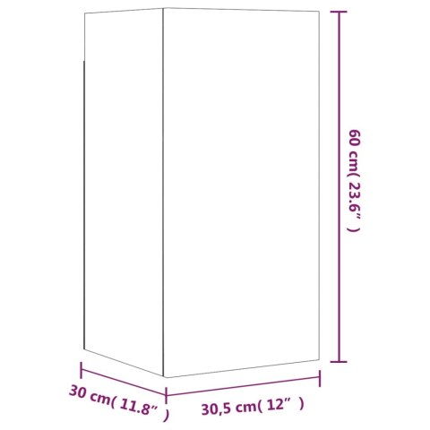 VidaXL Zestaw 7 szafek TV, przydymiony dąb, materiał drewnopochodny