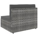 VidaXL Sofa modułowa 3-osobowa, rattan PE, szara