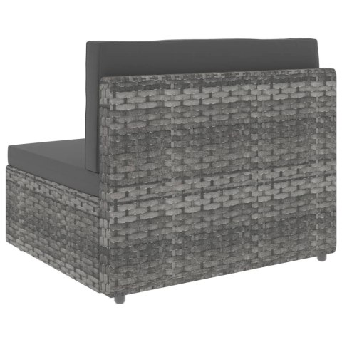 VidaXL Sofa modułowa 3-osobowa, rattan PE, szara
