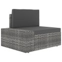 VidaXL Sofa modułowa 3-osobowa, rattan PE, szara
