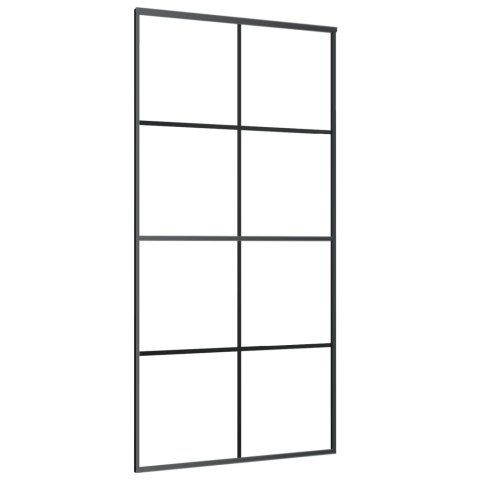 DRZWI PRZESUWNE CZARNE 102,5X205CM SZKŁO ESG I ALUMINIUM