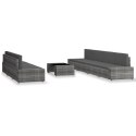 8-CZ. ZESTAW WYPOCZYNKOWY DO OGRODU RATTAN PE SZARY