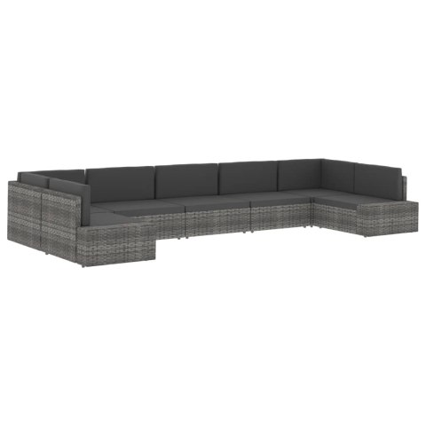 MODUŁOWE SIEDZISKO ŚRODKOWE RATTAN PE SZARE