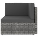 SOFA MODUŁOWA 2-OSOBOWA RATTAN PE SZARA