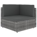 SOFA MODUŁOWA 2-OSOBOWA RATTAN PE SZARA