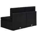 SOFA MODUŁOWA 2-OSOBOWA RATTAN PE CZARNA