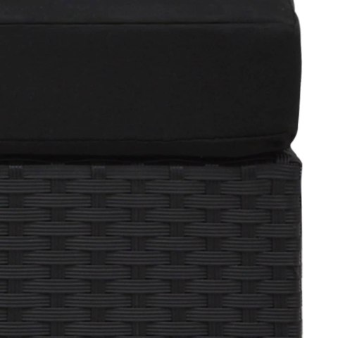 SOFA MODUŁOWA 2-OSOBOWA RATTAN PE CZARNA
