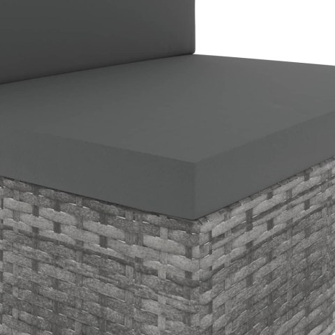 10-CZ. ZESTAW WYPOCZYNKOWY DO OGRODU RATTAN PE SZARY