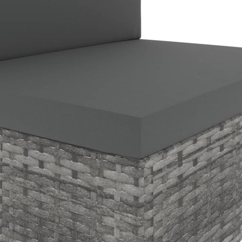 8-CZ. ZESTAW WYPOCZYNKOWY DO OGRODU RATTAN PE SZARY