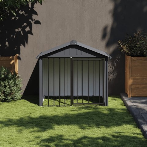 BUDA DLA PSA Z DACHEM CZARNA 117X103X102CM STAL