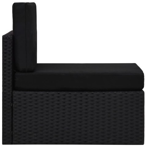 MODUŁOWE SIEDZISKO ŚRODKOWE POLIRATTAN CZARNE