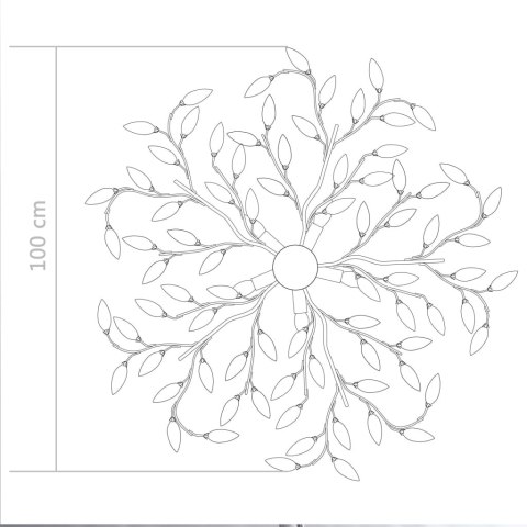 LAMPA SUFITOWA LISTKI Z KRYSZTAŁU AKRYLOWEGO 5 ŻARÓWEK E14