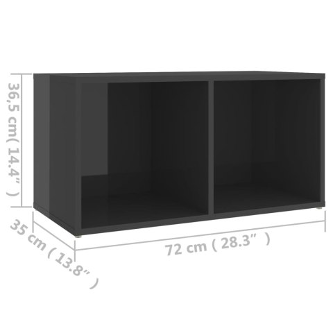 SZAFKA POD TV POŁYSK SZARA 72X35X36,5CM