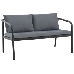 2-OSOBOWA SOFA OGRODOWA Z PODUSZKAMI ALUMINIUM SZARA