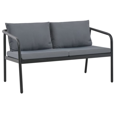 2-OSOBOWA SOFA OGRODOWA Z PODUSZKAMI ALUMINIUM SZARA