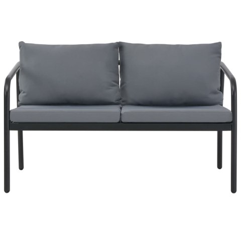 2-OSOBOWA SOFA OGRODOWA Z PODUSZKAMI ALUMINIUM SZARA