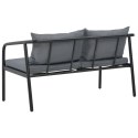 2-OSOBOWA SOFA OGRODOWA Z PODUSZKAMI ALUMINIUM SZARA