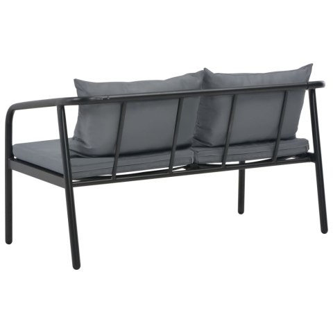 2-OSOBOWA SOFA OGRODOWA Z PODUSZKAMI ALUMINIUM SZARA