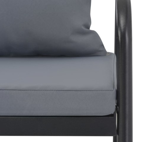 2-OSOBOWA SOFA OGRODOWA Z PODUSZKAMI ALUMINIUM SZARA