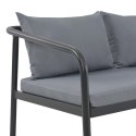 2-OSOBOWA SOFA OGRODOWA Z PODUSZKAMI ALUMINIUM SZARA