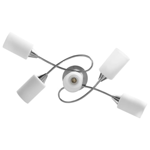 LAMPA SUFITOWA Z CERAMICZNYMI KLOSZAMI NA 5 ŻARÓWEK E14 BIAŁA