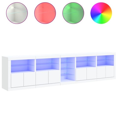 SZAFKA Z OŚWIETLENIEM LED BIAŁA 283X37X67CM