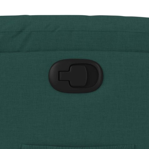 FOTEL ROZKŁADANY CIEMNOZIELONY TAPICEROWANY TKANINĄ