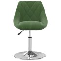 OBROTOWE KRZESŁA STOŁOWE 2 SZT. CIEMNOZIELONE AKSAMITNE