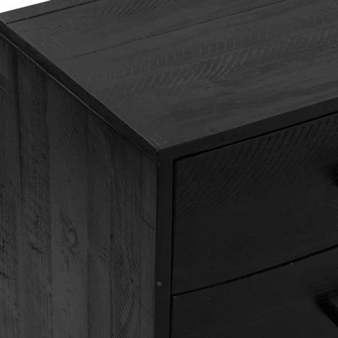 SZAFKA CZARNA 110X35X70CM LITE DREWNO SOSNOWE