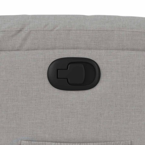 PODNOSZONY FOTEL ROZKŁADANY SZARY OBITY TKANINĄ