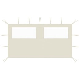 ŚCIANKA Z OKNAMI DO ALTANY 4X2M KREMOWA
