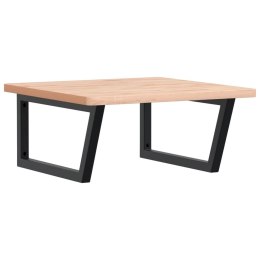 PÓŁKA ŚCIENNA POD UMYWALKĘ STAL I LITE DREWNO BUKOWE