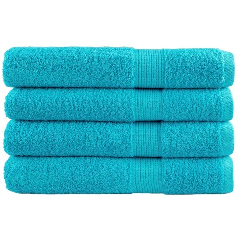 RĘCZNIKI PREMIUM SOLUND 4 SZT. TURKUSOWE 100X200CM 600 G/CM²