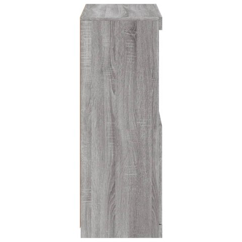 SZAFKA Z OŚWIETLENIEM LED SZARY DĄB SONOMA 60,5X37X100CM