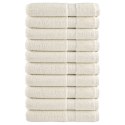 RĘCZNIKI PREMIUM SOLUND 10 SZT. KREMOWE 100X200CM 600 G/CM²