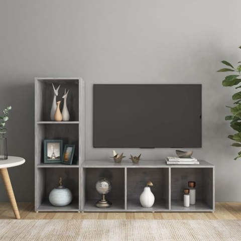 SZAFKI TV 2 SZT. SZAROŚĆ BETONU 107X35X37CM