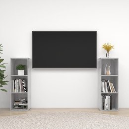 SZAFKI TV 2 SZT. SZAROŚĆ BETONU 107X35X37CM