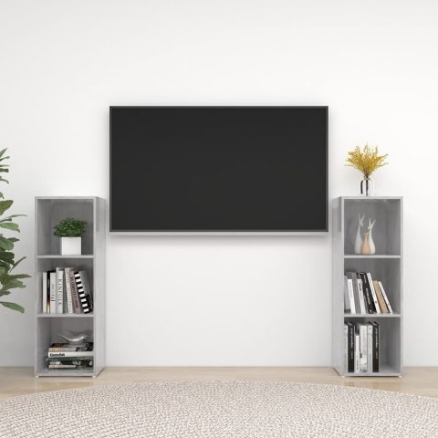 SZAFKI TV 2 SZT. SZAROŚĆ BETONU 107X35X37CM