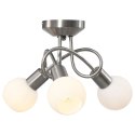 LAMPA SUFITOWA Z CERAMICZNYMI KLOSZAMI NA 3 ŻARÓWKI E14