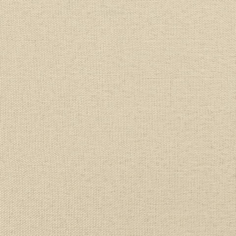 VidaXL Łóżko kontynentalne z materacem, kremowe, tkanina, 140x200 cm