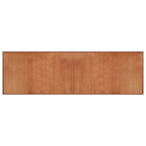 DYWAN PROSTOKĄTNY BRĄZOWY 60X200CM BAMBUSOWY